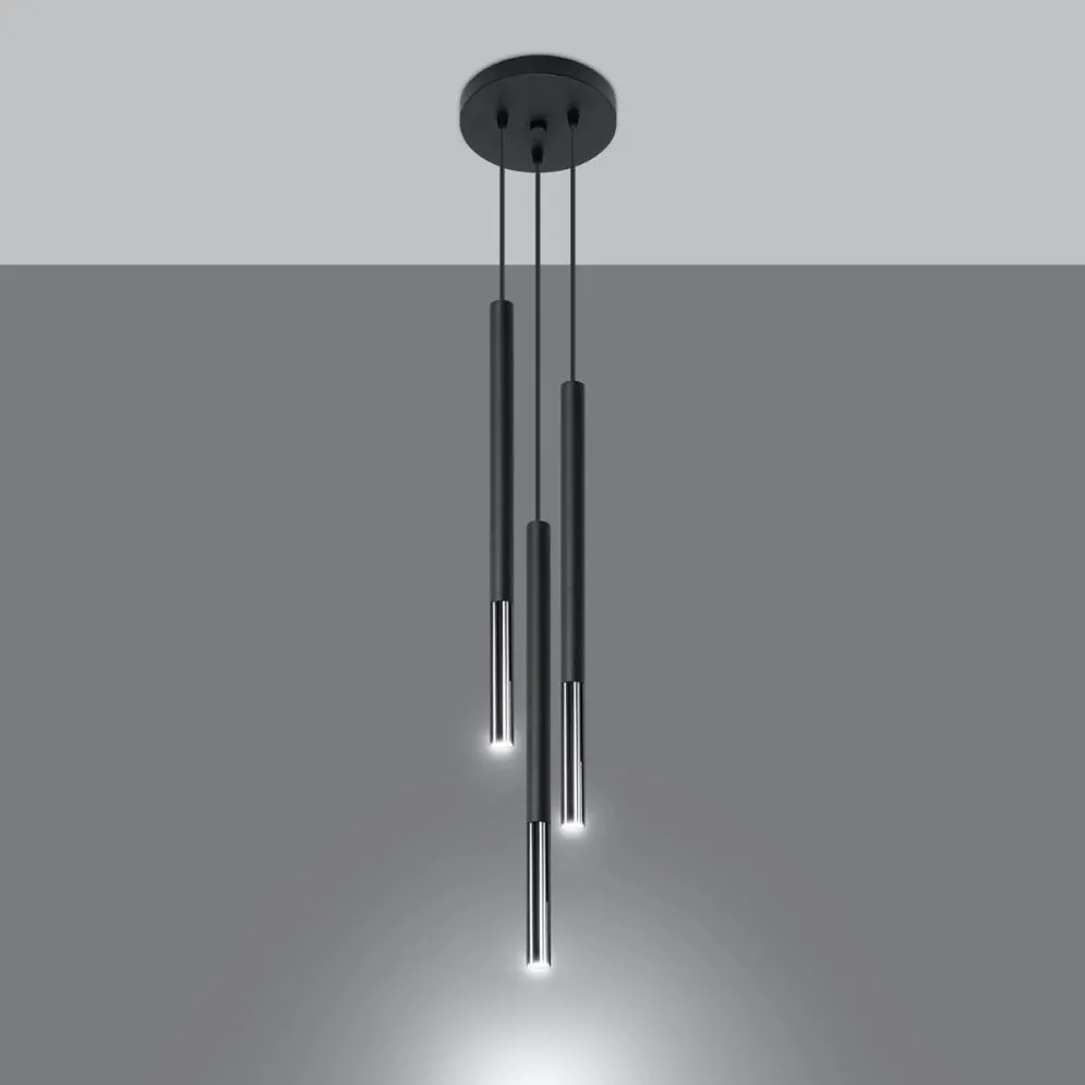 Lampa wisząca MOZAICA 3P czarny/chrom | sklep MIRAT  kolekcja mozaica