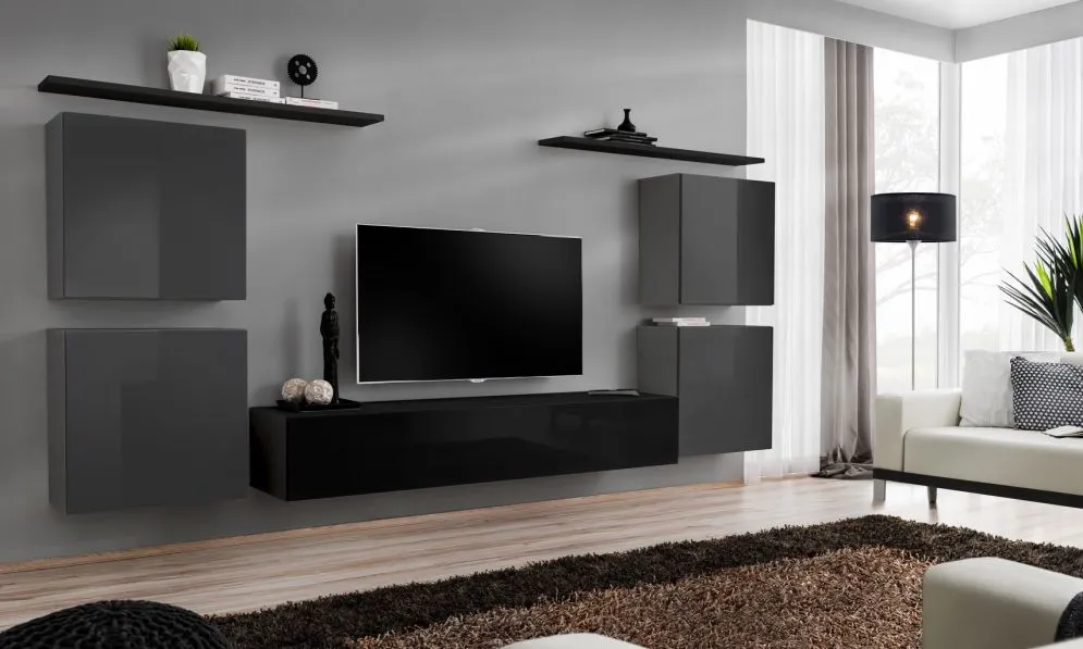 Meblościanka SWITCH IV siedmio-elementowa firmy ASM | MIRAT. kolekcja SWITCH