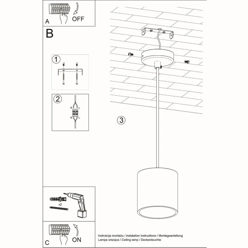 Lampa wisząca ORBIS 1 szary | sklep MIRAT kolekcja orbis