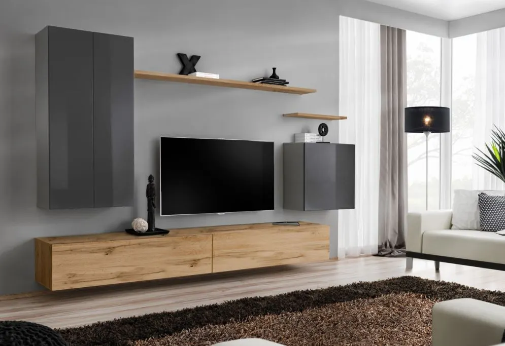 Meblościanka SWITCH II w stylu nowoczesnym do salonu | MIRAT.  kolekcja SWITCH