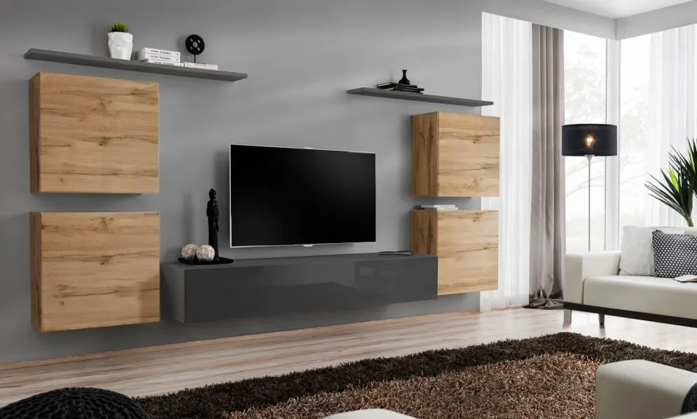 Meblościanka SWITCH IV siedmio-elementowa firmy ASM | MIRAT. kolekcja SWITCH