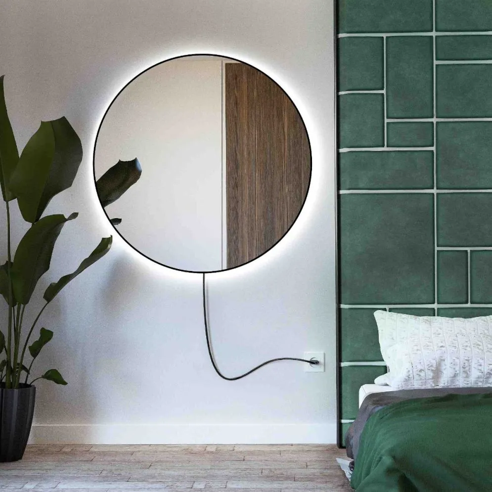 Lustro okrągłe RUBINO ELECTRIC 70 z oświetleniem LED | MIRAT. w stylu  kolekcja RUBINO