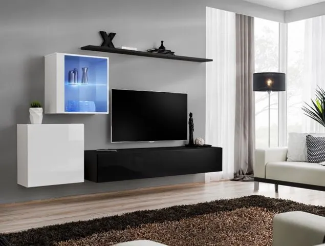 Meblościanka SWITCH XV wisząca z podświetleniem LED | MIRAT. w stylu  kolekcja SWITCH