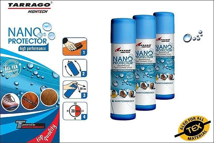 Wodoodporny impregnat do zamszu, nubuku, skór i materiałów tekstylnych TARRAGO Nano Protector 400ml | MIRAT.