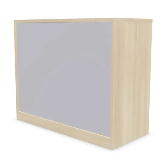 Szafka biurowa żaluzjowa EASY SPACE CABINET HRT 2-OH 100cm akacjowa zamykana I sklep meblowy MIRAT.