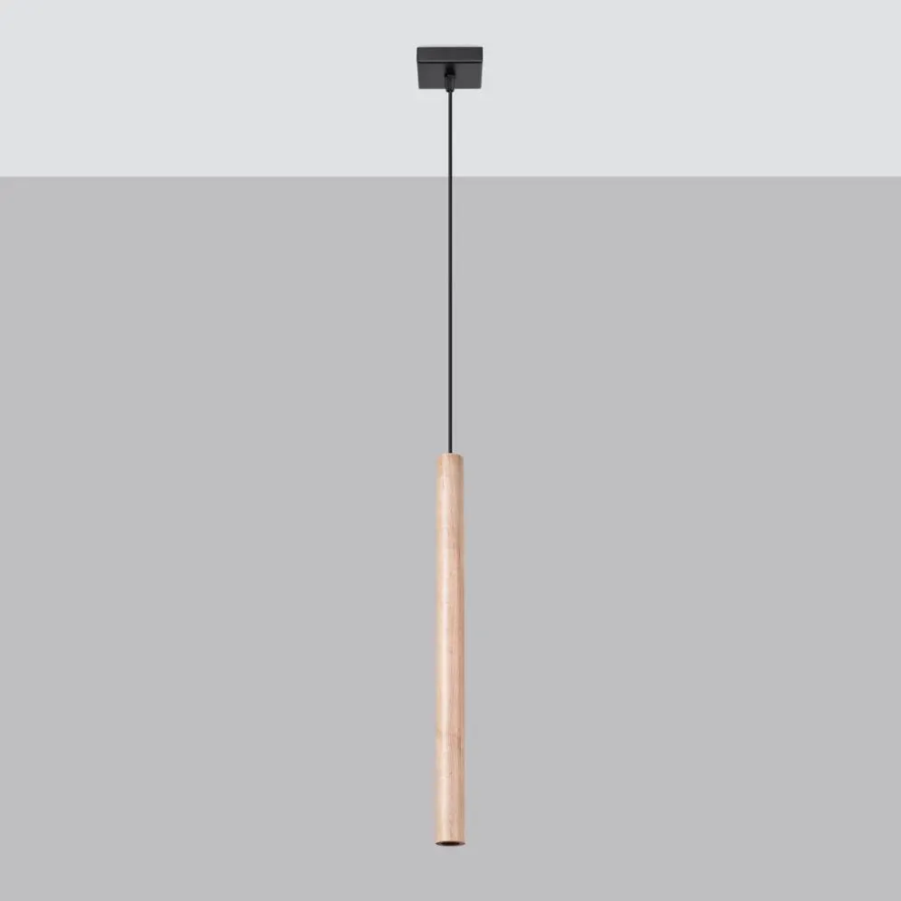 Lampa wisząca PASTELO 1 drewno | sklep MIRAT kolekcja pastelo