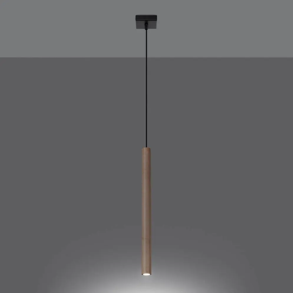 Lampa wisząca PASTELO 1 drewno | sklep MIRAT kolekcja pastelo