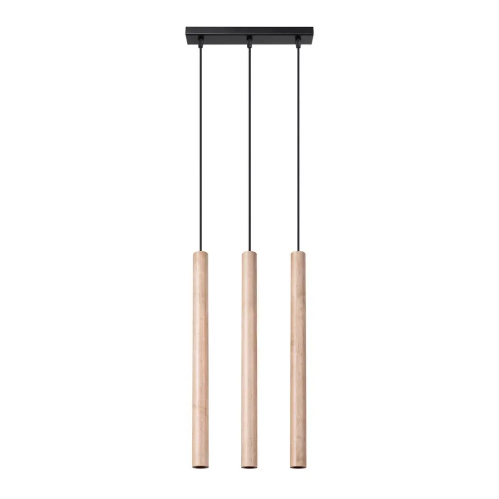 Lampa wisząca PASTELO 3L drewno | sklep MIRAT  kolekcja pastelo