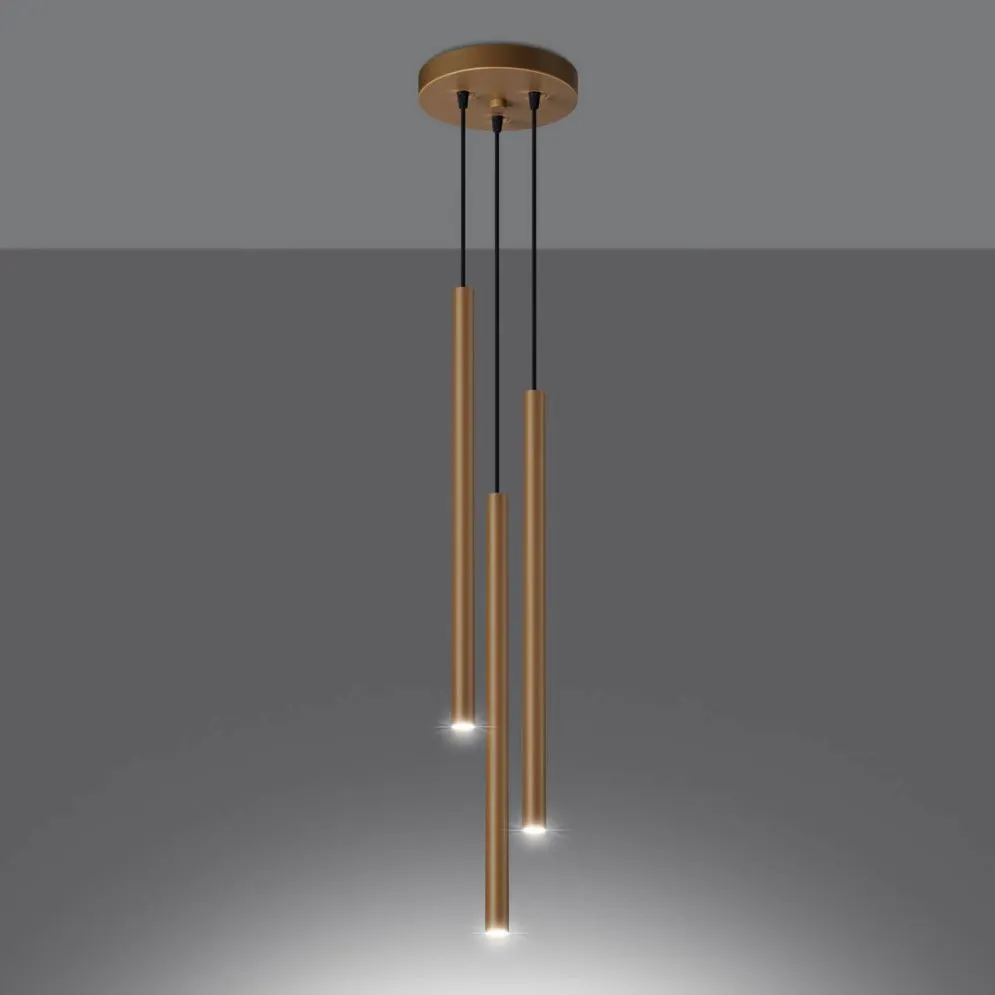 Lampa wisząca PASTELO 3P złota | sklep MIRAT  kolekcja pastelo