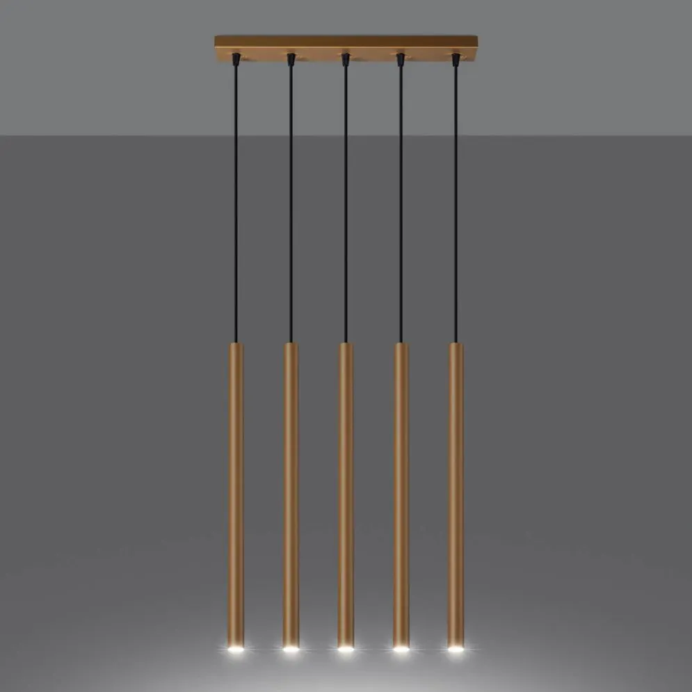 Lampa wisząca PASTELO 5L złota | sklep MIRAT kolekcja pastelo