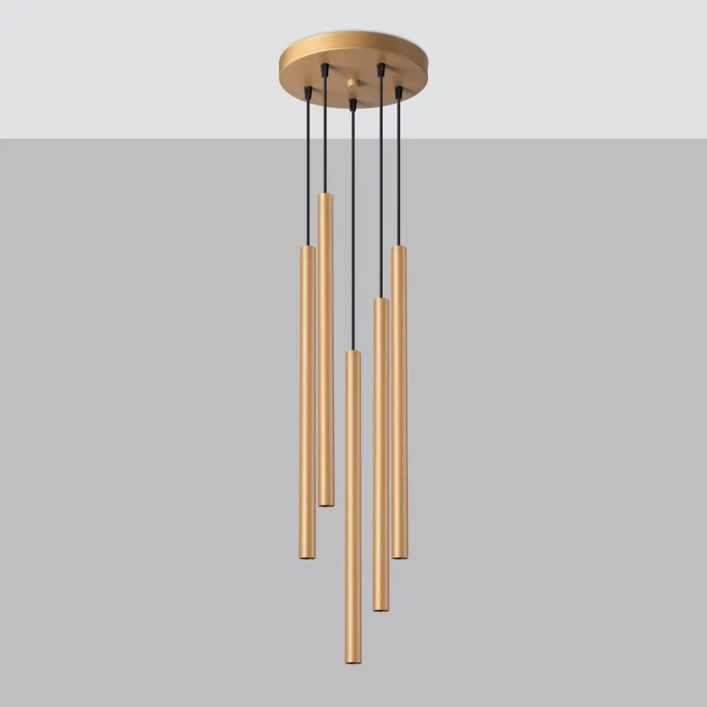 Lampa wisząca PASTELO 5P złota | sklep MIRAT kolekcja pastelo