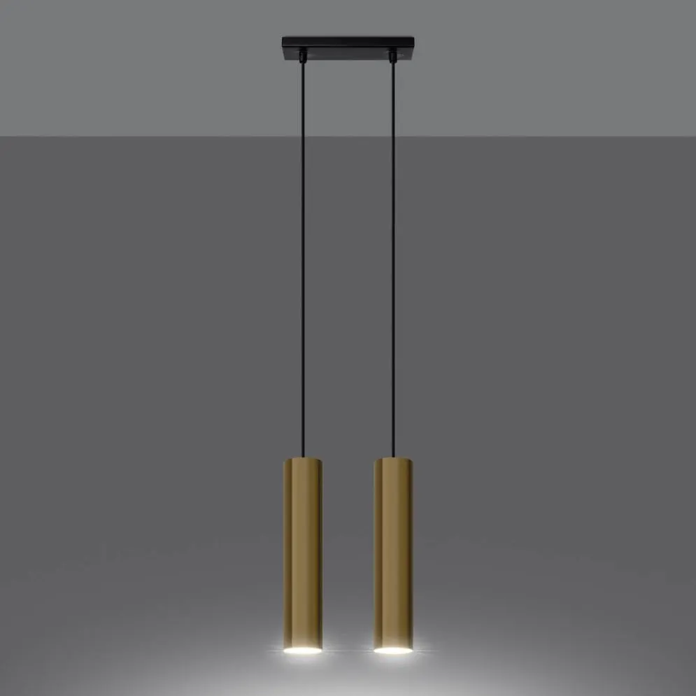 Lampa Wisząca LAGOS 2 złoty połysk | sklep MIRAT kolekcja lagos
