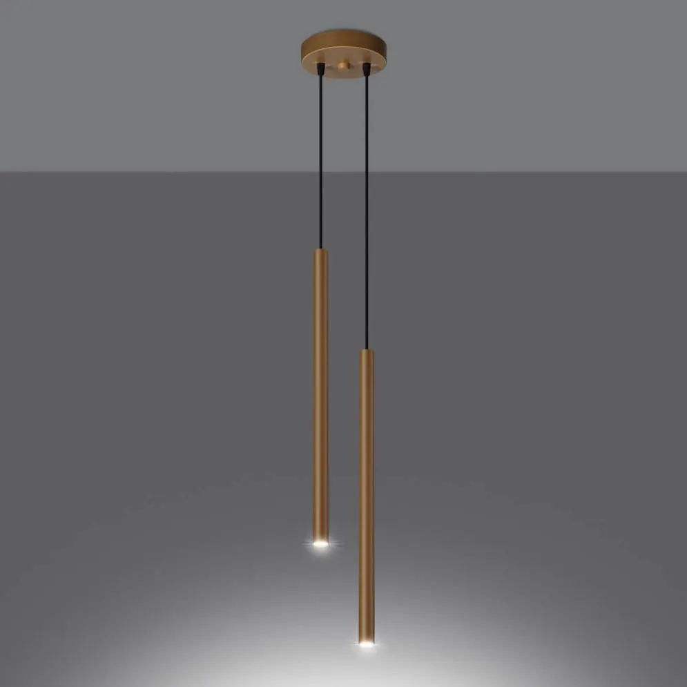 Lampa wisząca PASTELO 2 złota | sklep MIRAT  kolekcja pastelo