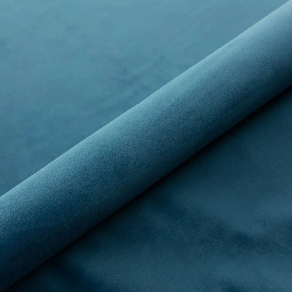 Łóżko kontynentalne NESS 180 ciemno niebieskie velvet z pojemnikiem i materacem | MIRAT. w stylu GLAMOUR kolekcja