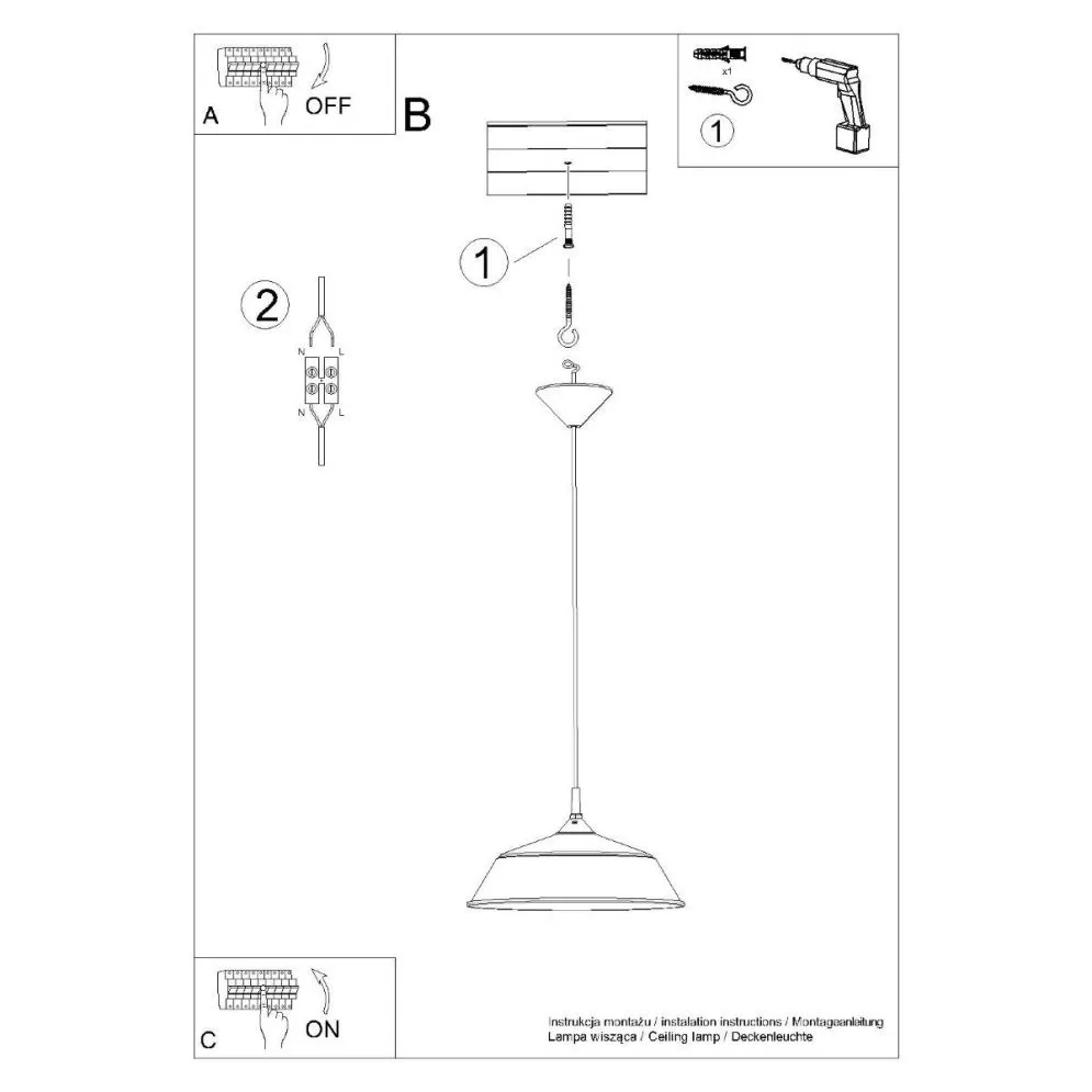 Lampa wisząca FRIKA czarna | sklep MIRAT  kolekcja frika