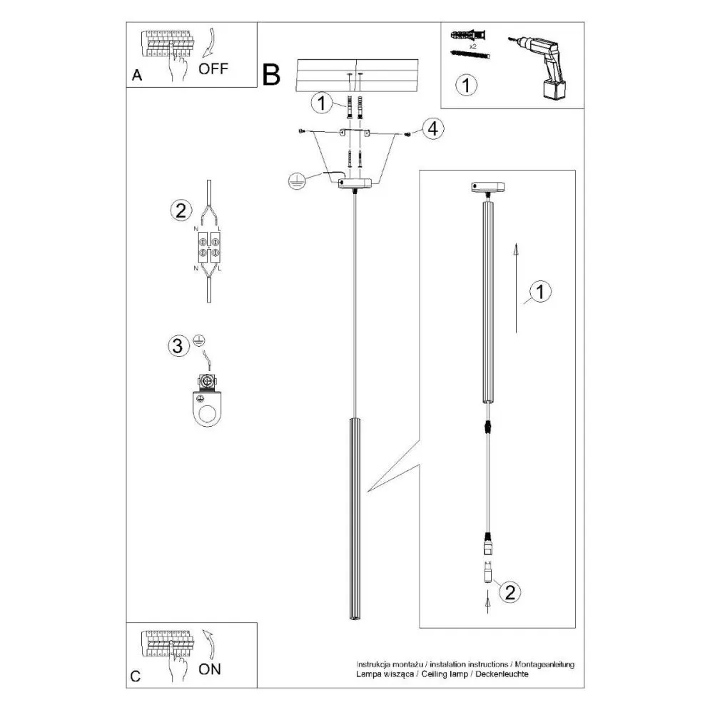 Lampa wisząca ARCHE 1 złota | sklep MIRAT  kolekcja arche