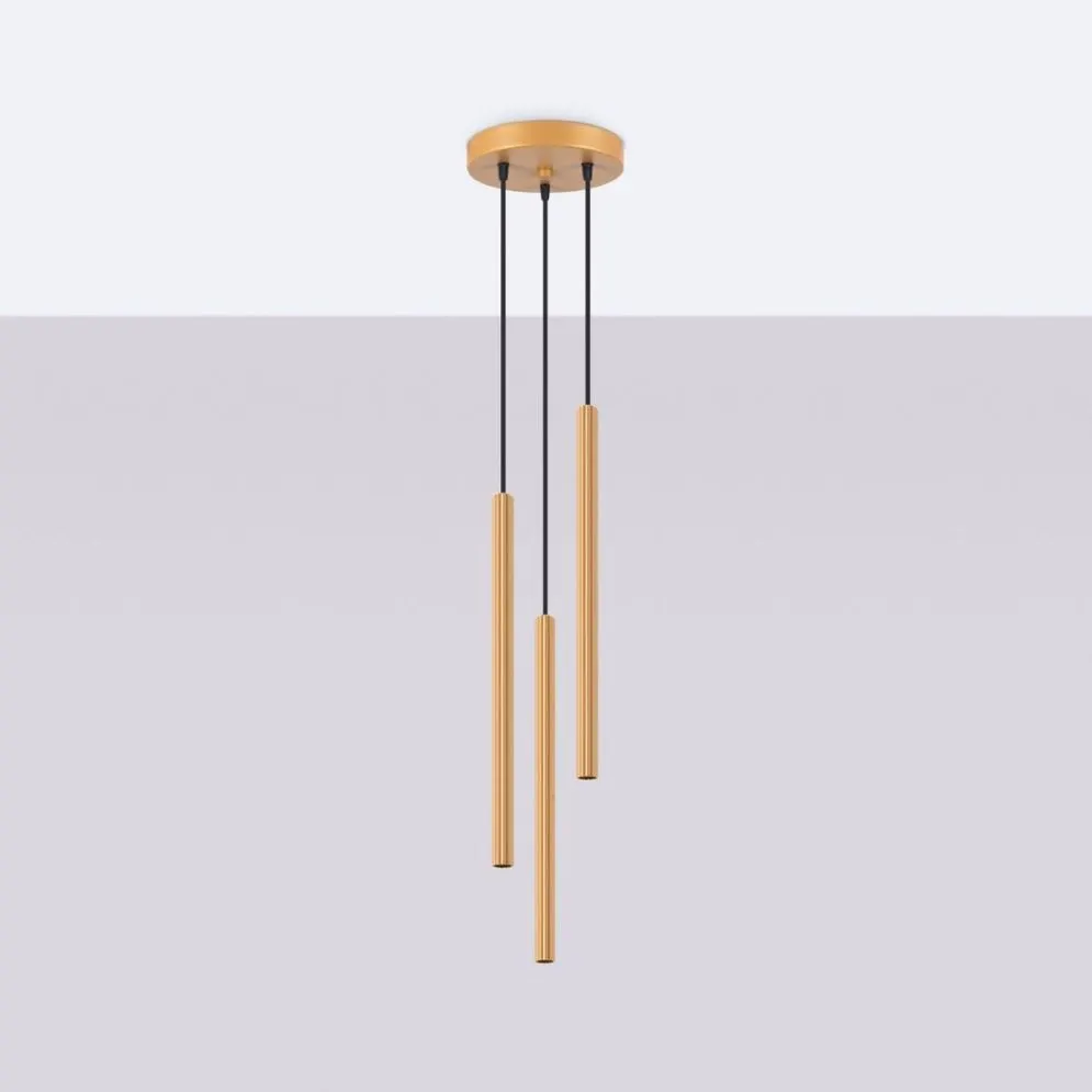 Lampa wisząca ARCHE 3P złota | sklep MIRAT kolekcja arche