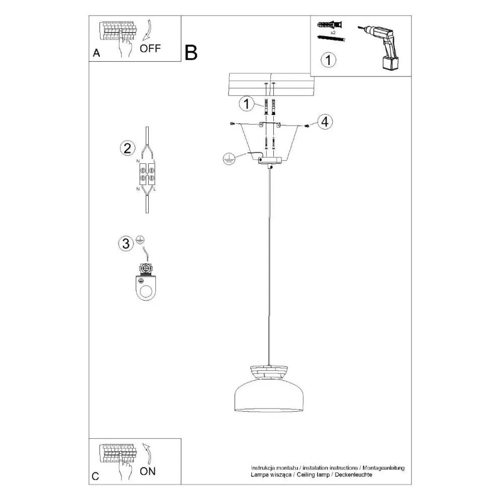 Lampa wisząca MARION biała | sklep MIRAT  kolekcja marion