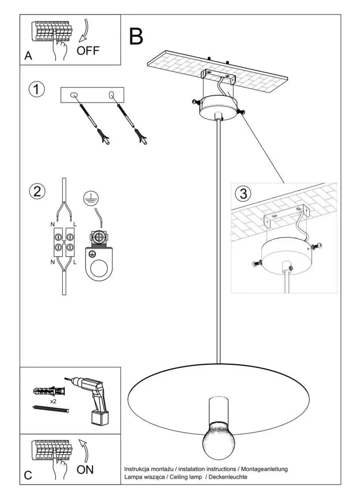Lampa wisząca FLAVIO biała | sklep MIRAT  kolekcja flavio