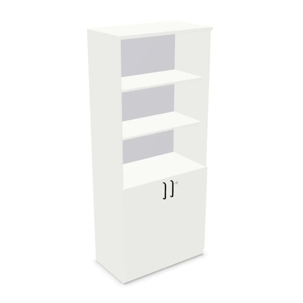 Regał biurowy EASY SPACE CABINET HO 5-OH 80cm biały zamykany I sklep meblowy MIRAT.