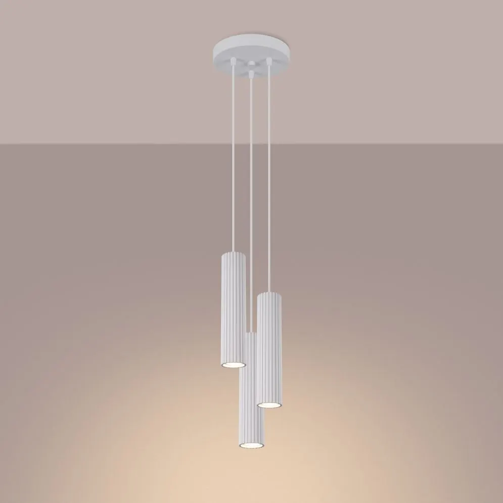Lampa wisząca KARBON 3P biały | sklep MIRAT  kolekcja karbon