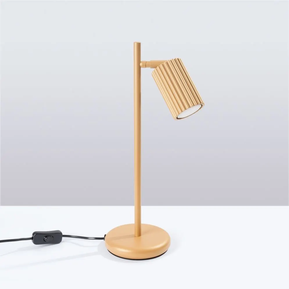 Lampa biurkowa KARBON złota | sklep MIRAT kolekcja karbon