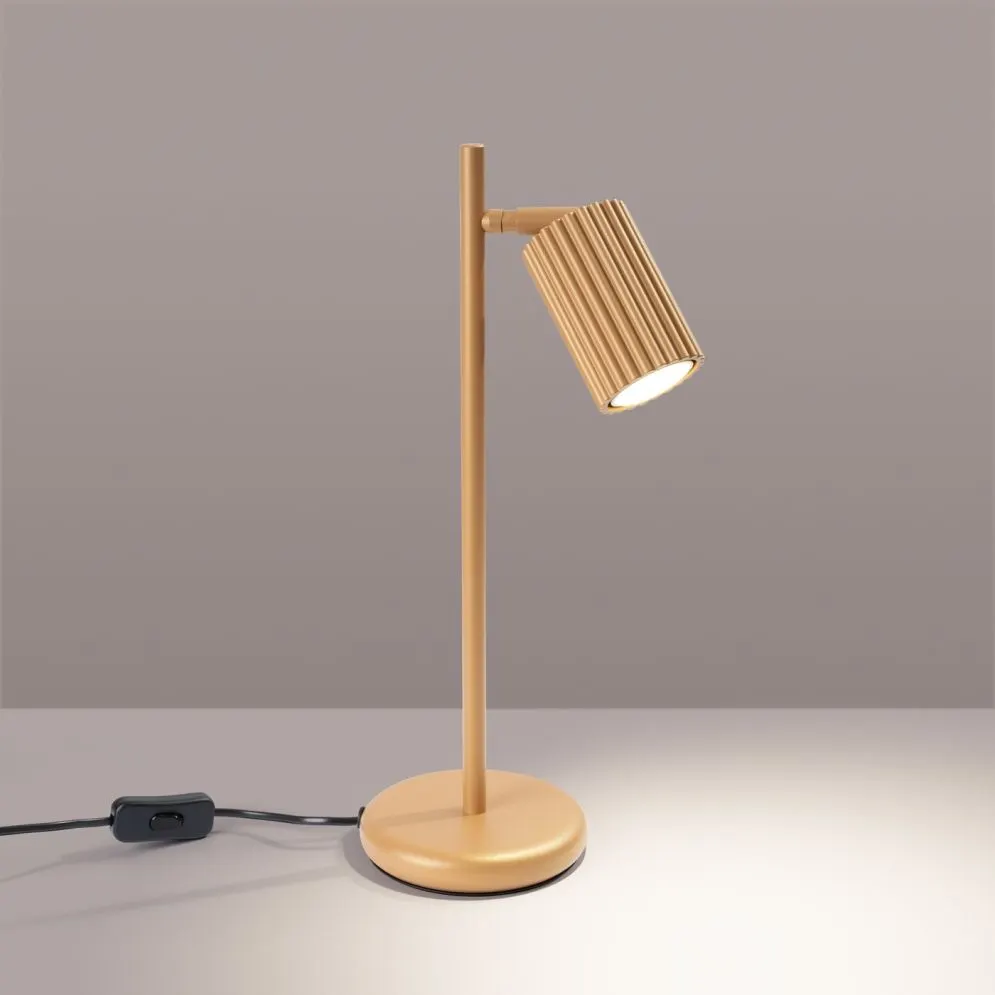 Lampa biurkowa KARBON złota | sklep MIRAT kolekcja karbon