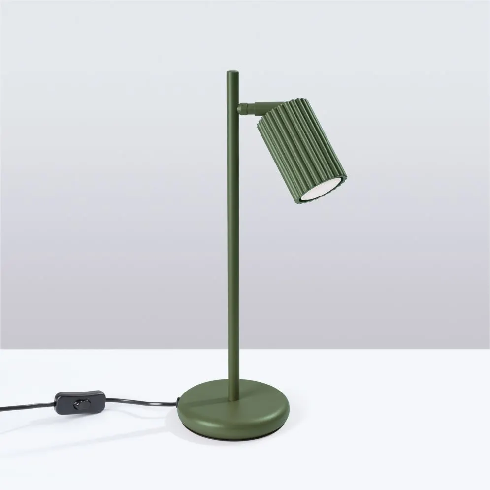 Lampa biurkowa KARBON zielona oliwka | sklep MIRAT kolekcja karbon