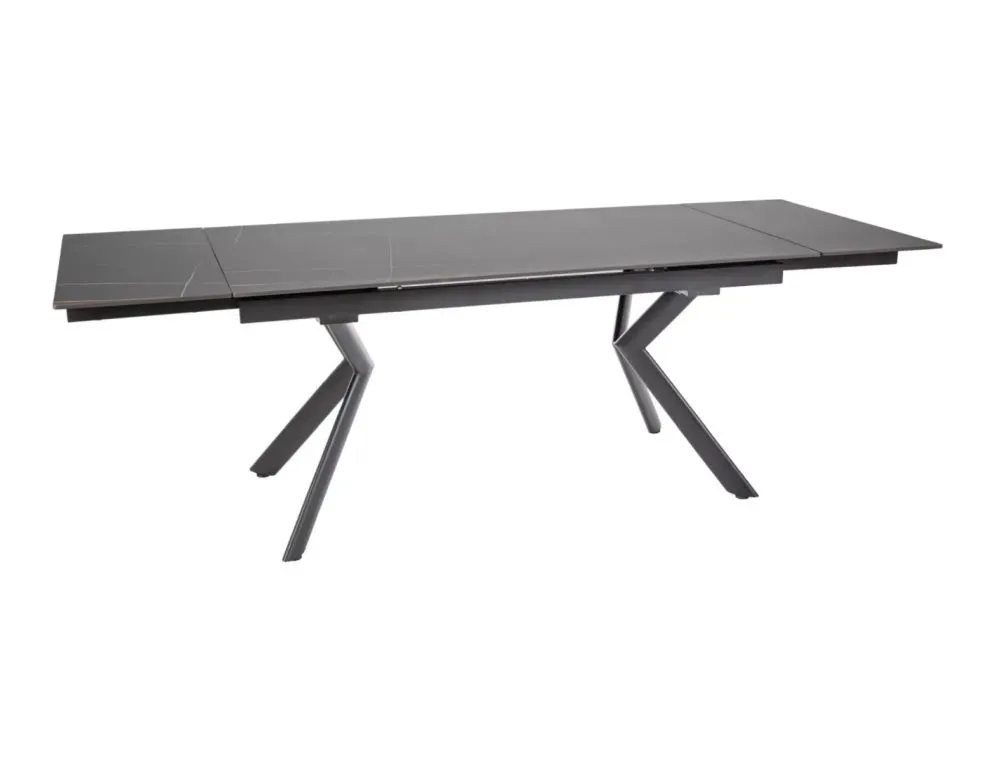 Stół ceramiczny industrialny Norton 160-240 cm czarny | MIRAT styl LOFT