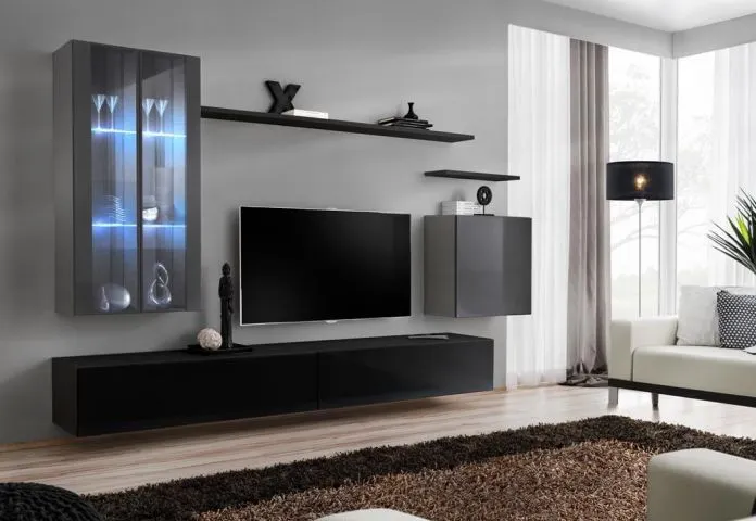 Meblościanka SWITCH XII na wysoki połysk z podświetleniem | MIRAT. w stylu  kolekcja SWITCH