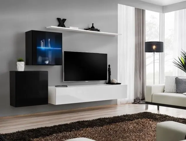 Meblościanka SWITCH XV wisząca z podświetleniem LED | MIRAT. w stylu  kolekcja SWITCH