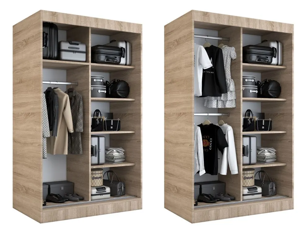 Szafa przesuwna MODUO COMFORT 120 antracyt gładka do sypialni | MIRAT. w stylu  kolekcja MODUO COMFORT