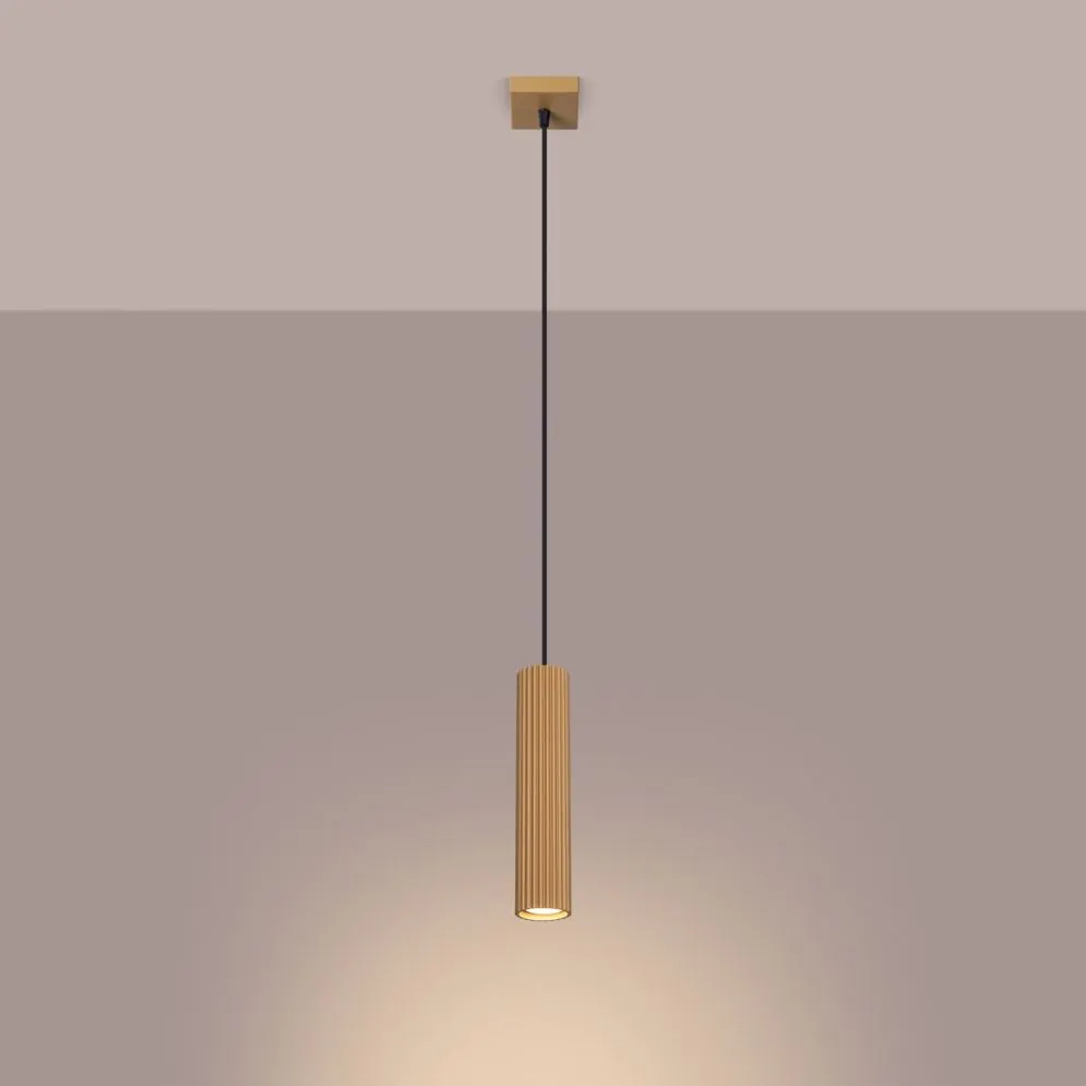 Lampa wisząca KARBON 1 złoty | sklep MIRAT  kolekcja karbon