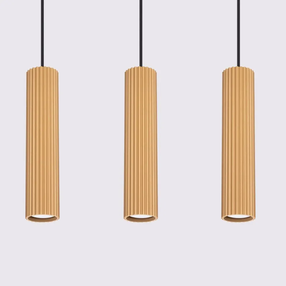 Lampa wisząca KARBON 3L złoty | sklep MIRAT kolekcja karbon
