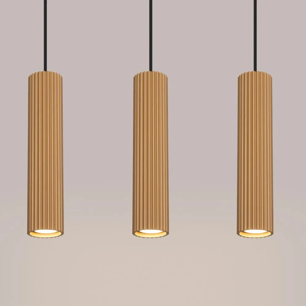 Lampa wisząca KARBON 3L złoty | sklep MIRAT kolekcja karbon