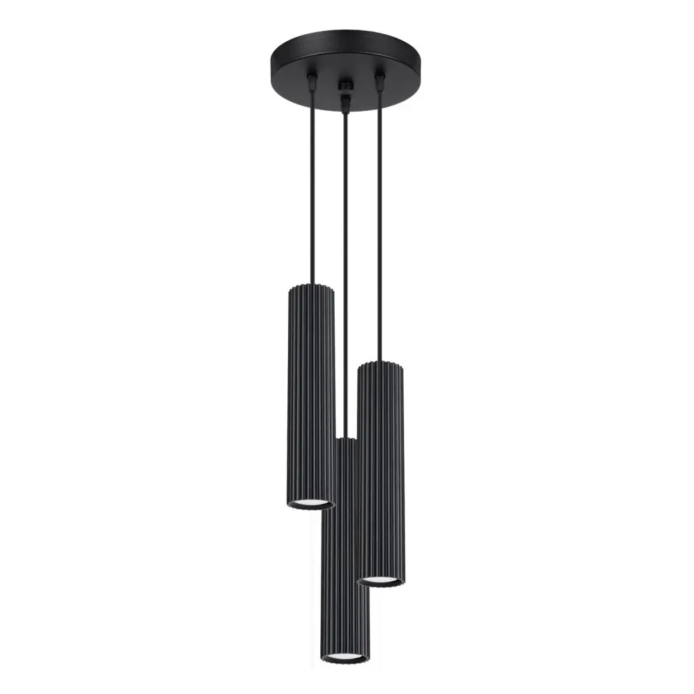 Lampa wisząca KARBON 3P czarny | sklep MIRAT kolekcja karbon