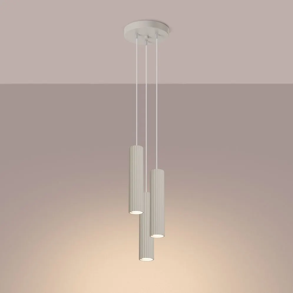 Lampa wisząca KARBON 3P beżowy | sklep MIRAT kolekcja karbon