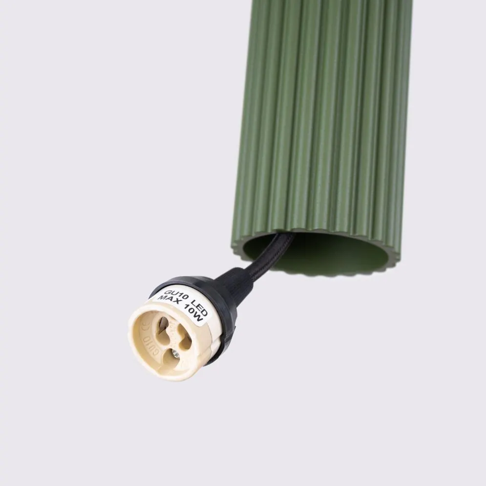 Lampa wisząca KARBON 2 zielona oliwka | sklep MIRAT kolekcja karbon
