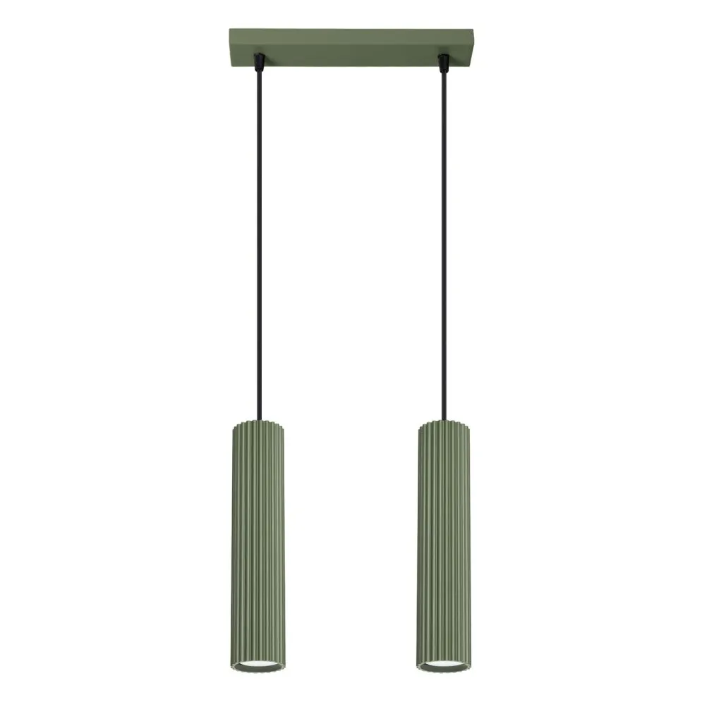 Lampa wisząca KARBON 2 zielona oliwka | sklep MIRAT kolekcja karbon