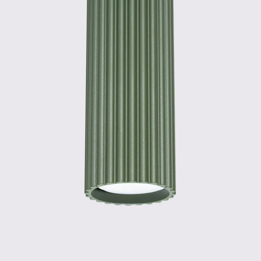 Lampa wisząca KARBON 3L zielona oliwka | sklep MIRAT  kolekcja karbon