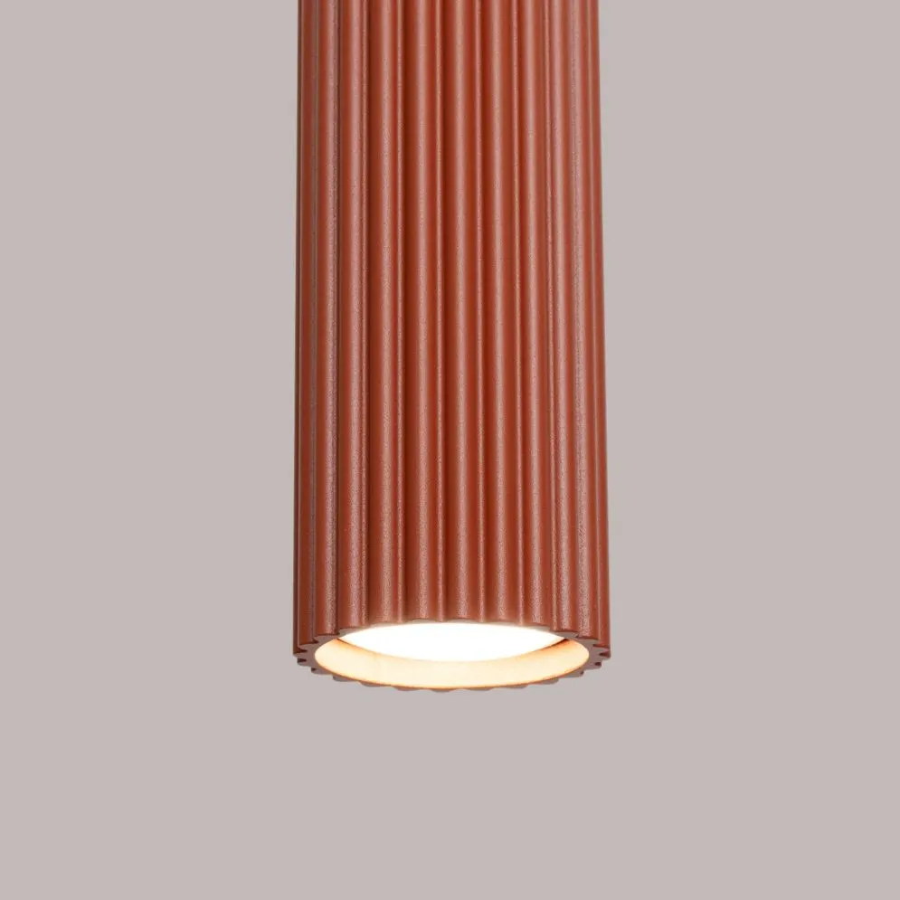 Lampa wisząca KARBON 1 ochra czerwona | sklep MIRAT kolekcja karbon