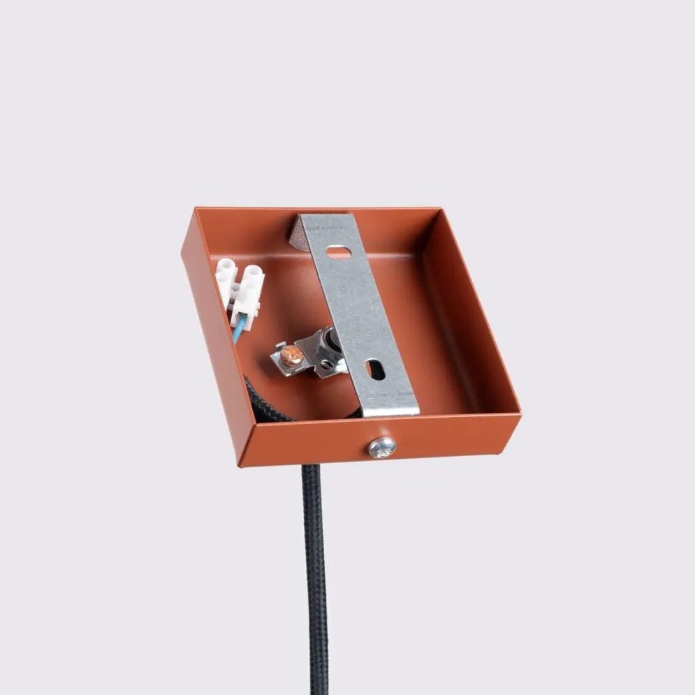 Lampa wisząca KARBON 1 ochra czerwona | sklep MIRAT kolekcja karbon