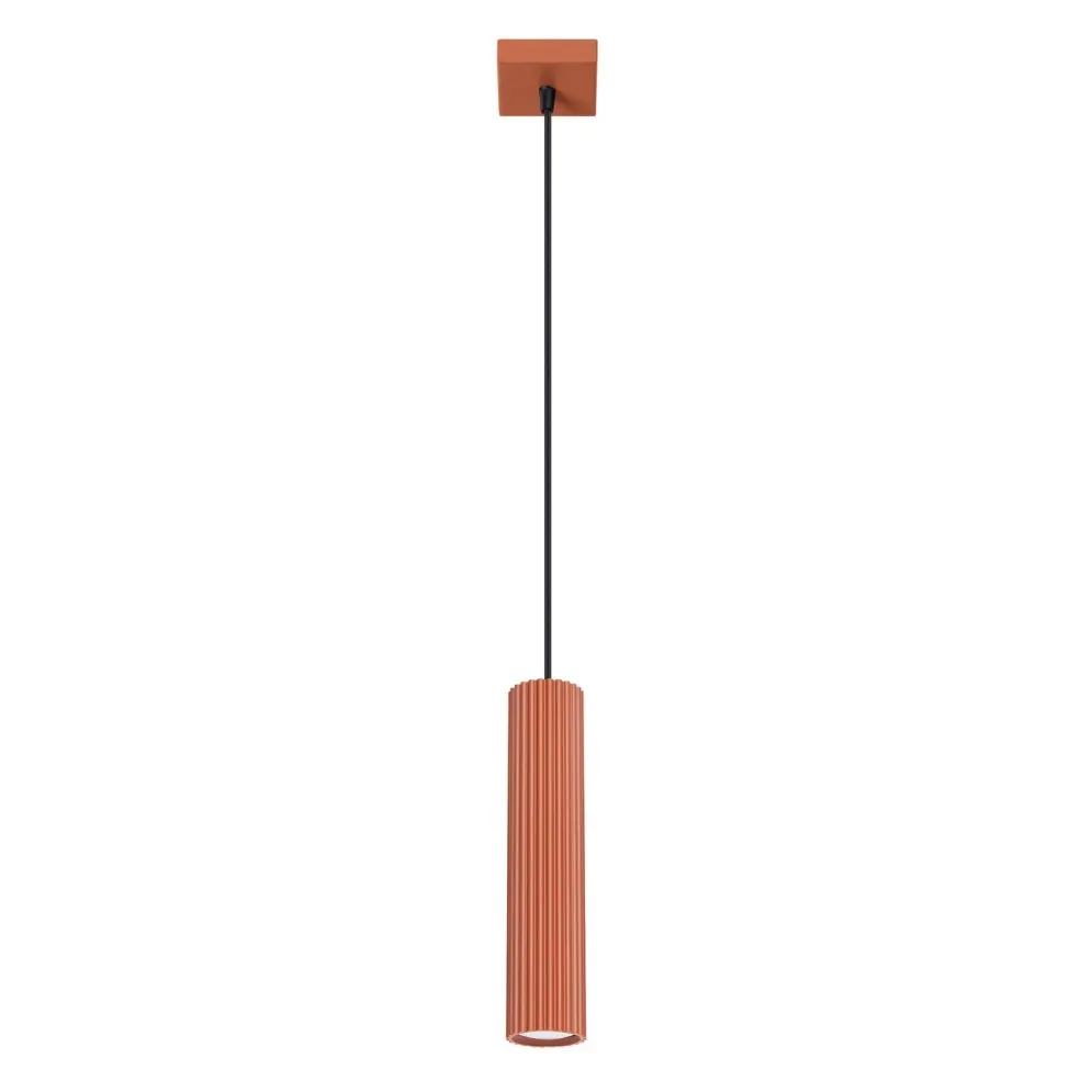 Lampa wisząca KARBON 1 ochra czerwona | sklep MIRAT kolekcja karbon