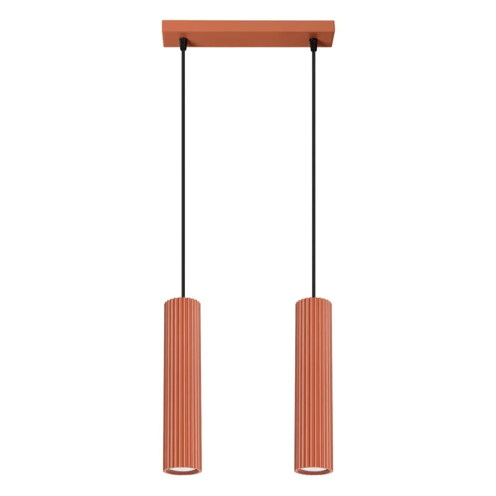 Lampa wisząca KARBON 2 ochra czerwona | sklep MIRAT  kolekcja karbon