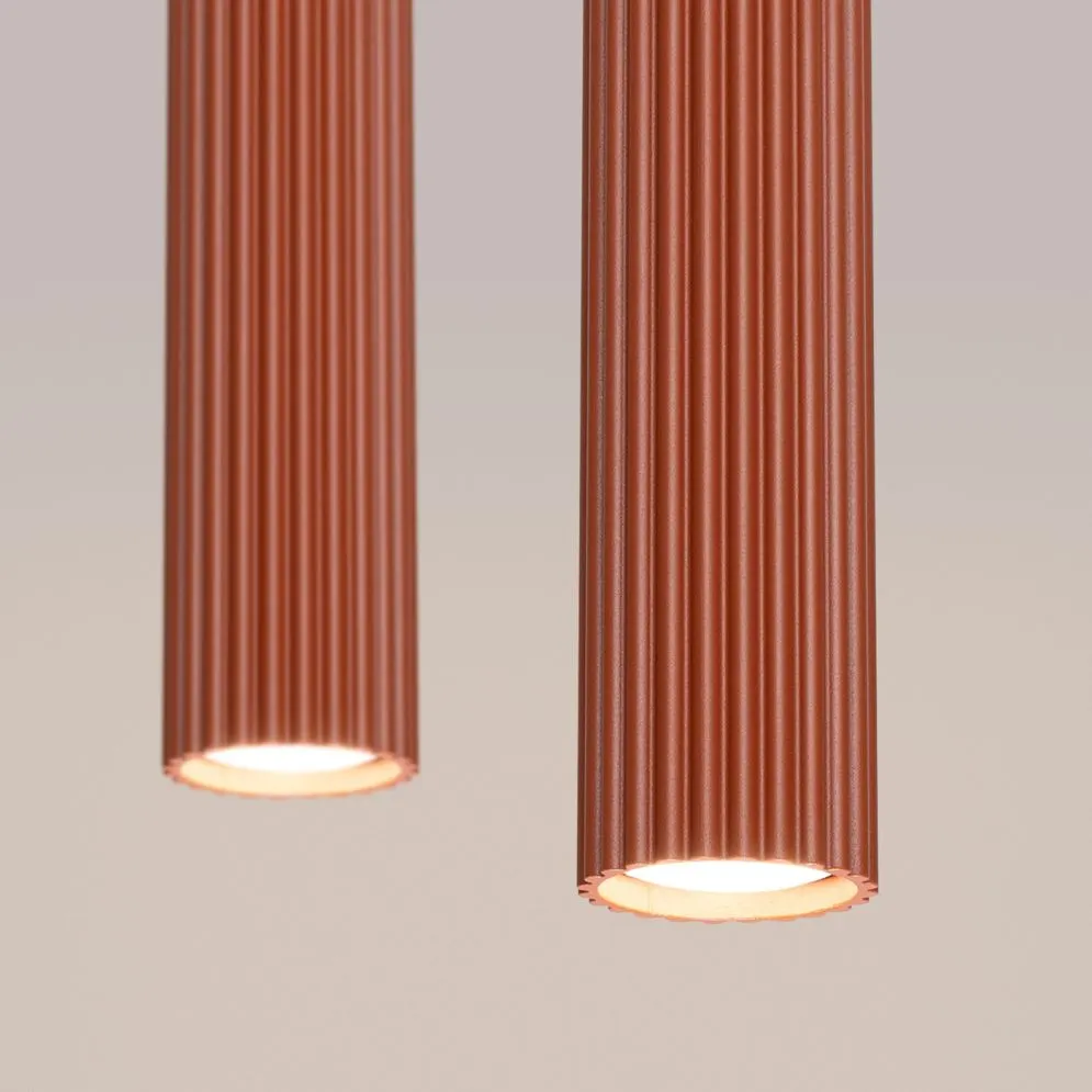 Lampa wisząca KARBON 2 ochra czerwona | sklep MIRAT  kolekcja karbon