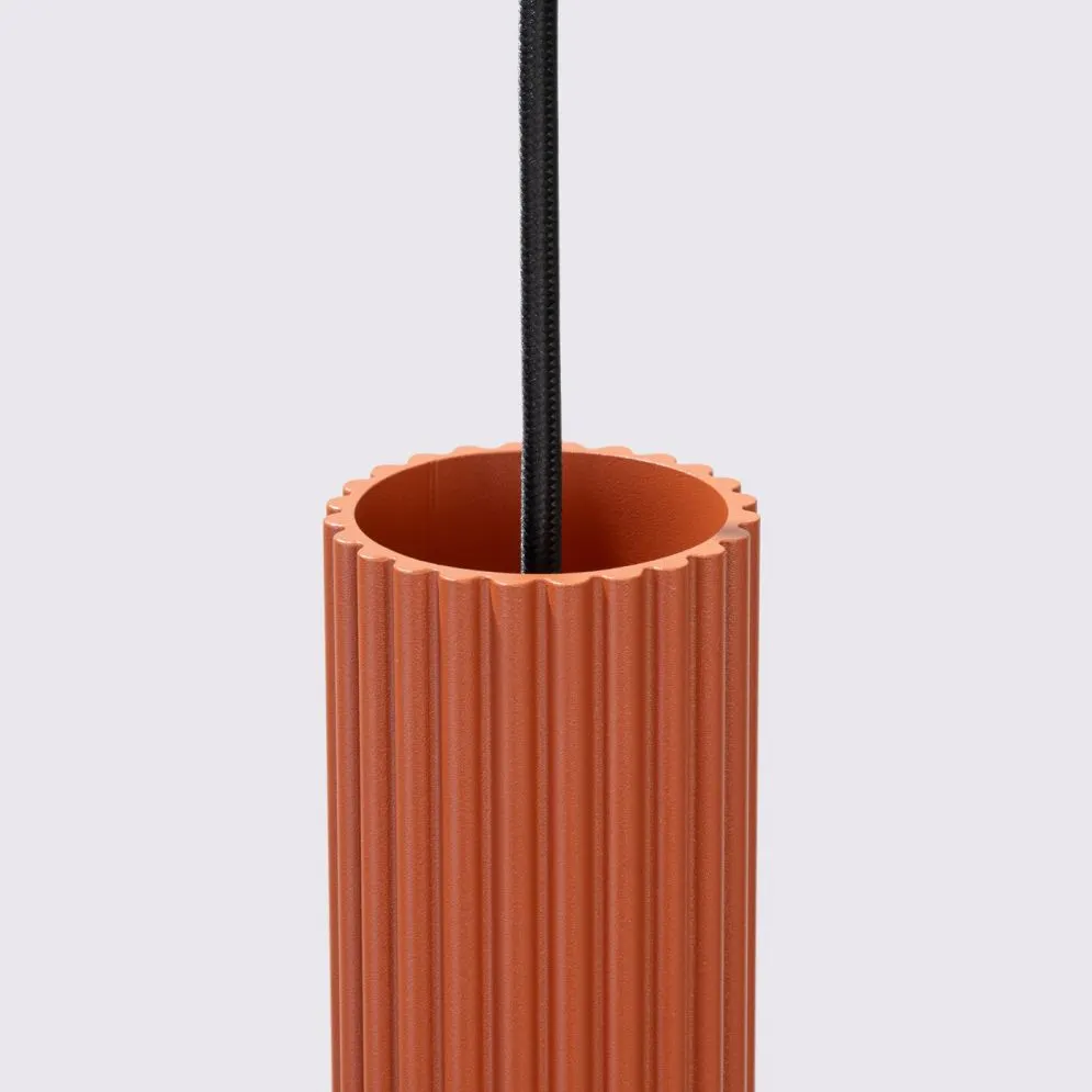 Lampa wisząca KARBON 2 ochra czerwona | sklep MIRAT  kolekcja karbon