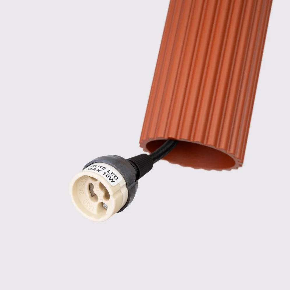 Lampa wisząca KARBON 3P ochra czerwona | sklep MIRAT  kolekcja karbon