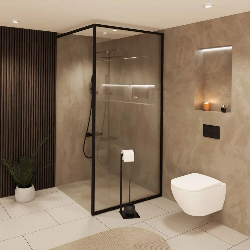 Stalowa szczotka do WC SC-02 czarna stojąca | MIRAT. w stylu LOFT kolekcja