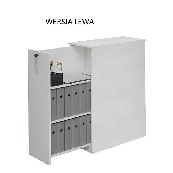Szafka na dokumenty EASY SPACE 40cm prawa/lewa szara/akacjowa wysuwana I sklep meblowy MIRAT.