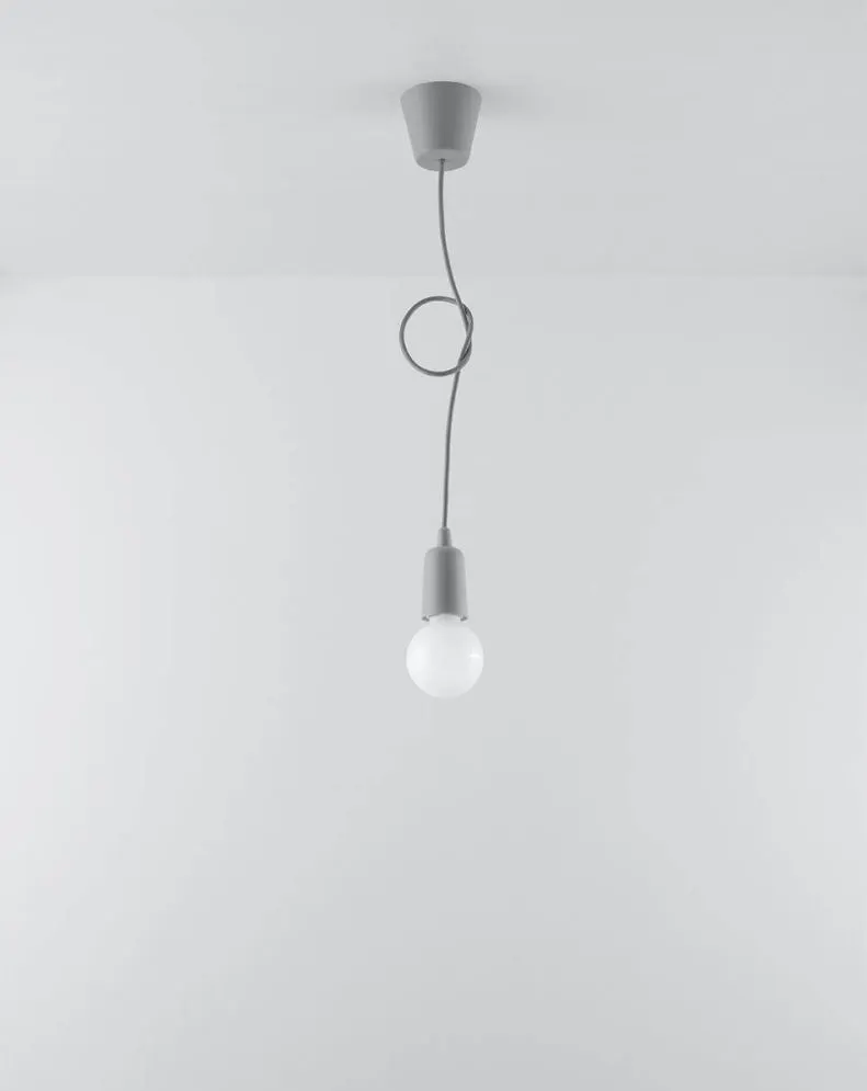 Lampa wisząca DIEGO 1 szara | sklep MIRAT  kolekcja diego